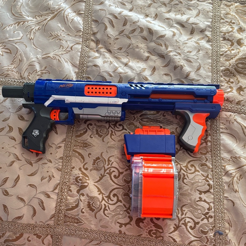 Nerf Elite Blue and Orange Blaster